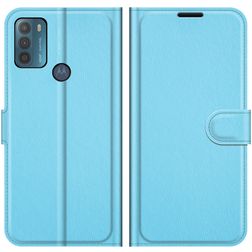 Mobigear Classic Motorola Moto G50 Hülle Klapphülle Geldbörse - Blau