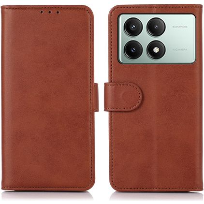 Mobigear Wallet POCO X6 Pro Hülle Klapphülle Geldbörse - Braun