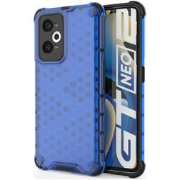 Mobigear Honeycomb Realme GT Neo 3T Hülle Hardcase Backcover Stoßfest - Blau
