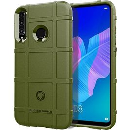 Mobigear Rugged Shield Huawei P40 Lite E Hülle Flexibles TPU Backcover Stoßfest - Grün