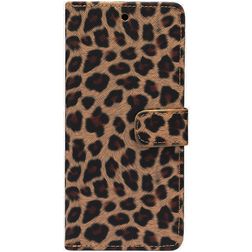 Mobigear Leopard Samsung Galaxy S21 Hülle Klapphülle Geldbörse - Gelb