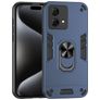 Mobigear Armor Ring Motorola Moto G84 Hardcase Backcover Shockproof mit Ringhalter - Blau