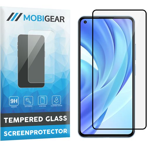 Mobigear Premium Xiaomi Mi 11 Lite Panzerglas Displayschutz - Hüllenfreundlich - Schwarz