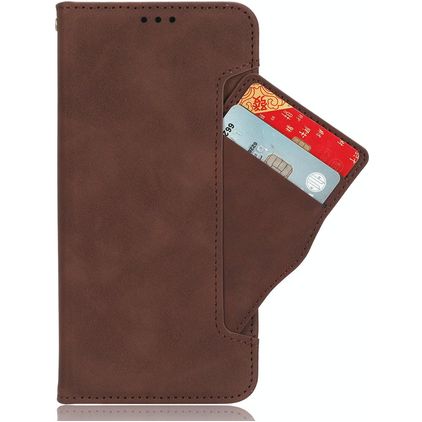 Mobigear Slide Wallet OPPO Find X9 Hülle Klapphülle Geldbörse - Braun