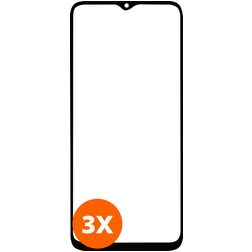 Mobigear Premium Motorola Moto G8 Power Lite Panzerglas Gehärtetes Glas Displayschutz - Hüllenfreundlich - Schwarz (3er Pack)