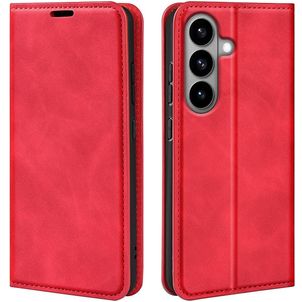 Mobigear Retro Slim Samsung Galaxy S26 Hülle Klapphülle Geldbörse - Rot