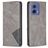 Mobigear Rhombus Slim Motorola Moto G85 Hülle Klapphülle - Grau