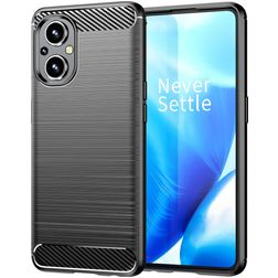 Mobigear Brushed Slim OPPO Reno 7 Lite Hülle Flexibles TPU Backcover - Schwarz