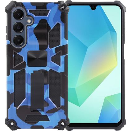 Mobigear Armor Stand Samsung Galaxy A16 Hülle Hardcase Backcover Stoßfest mit Ständer - Dunkelblau