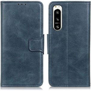 Mobigear Classy Sony Xperia 5 IV Hülle Klapphülle Geldbörse - Blau