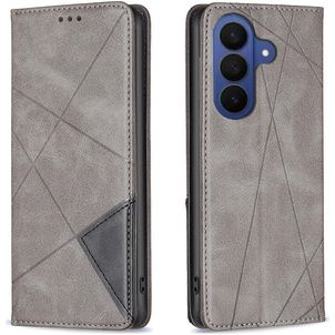 Mobigear Rhombus Slim Samsung Galaxy S26 FE Hülle Klapphülle - Grau