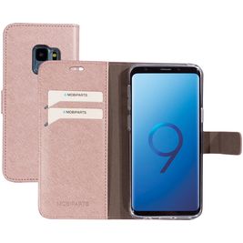 Mobiparts Saffiano Wallet Samsung Galaxy S9 Hülle Klapphülle Geldbörse - Pink