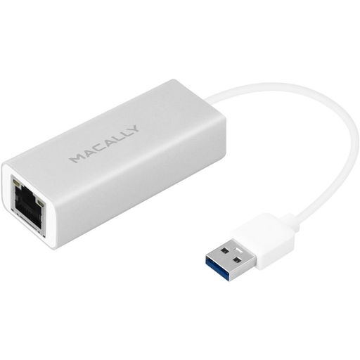 Macally U3GBA USB-A auf Ethernet Adapter - Weiß