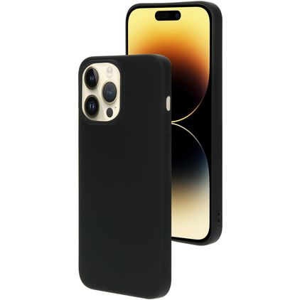 Mobiparts iPhone 14 Pro Max Silikon Hülle Backcover - Schwarz