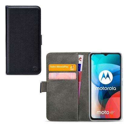 Mobilize Classic Gelly Wallet Motorola Moto E7 Plus Hülle Klapphülle Geldbörse - Schwarz
