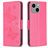 Mobigear Butterfly iPhone 15 Plus Hülle Klapphülle Geldbörse - Magenta