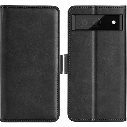 Mobigear Slim Magnet Google Pixel 6a Hülle Klapphülle Geldbörse - Schwarz