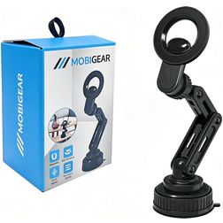 Mobigear MagSafe Autohalterung Saugnapf / Armaturenbrett Magnetisch Universal - Schwarz