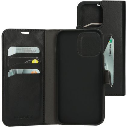 Mobiparts Classic Wallet iPhone 14 Pro Max Klapphülle Portemonnaie - Schwarz