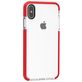 Mobigear Full Bumper iPhone XS Max Hülle Hardcase Backcover Stoßfest - Transparent / Rot
