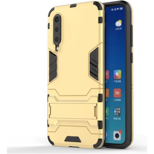 Mobigear Armor Stand Xiaomi Mi 9 SE Hülle Hardcase Backcover Stoßfest mit Ständer - Gold