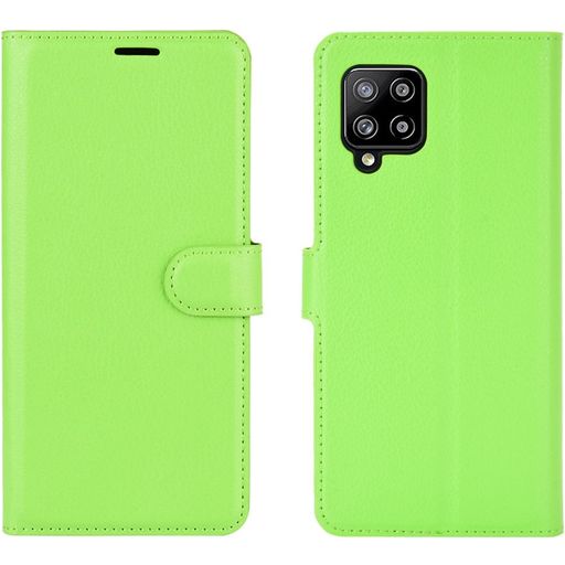 Mobigear Classic Samsung Galaxy A42 Hülle Klapphülle Geldbörse - Grün