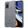 Mobigear Rugged Shield POCO X4 Pro 5G Hülle Flexibles TPU Backcover Stoßfest - Grau