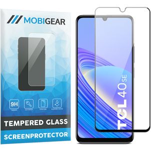 Mobigear Premium TCL 40 SE Panzerglas Gehärtetes Glas Displayschutz - Hüllenfreundlich - Schwarz