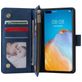 Mobigear Zipper Huawei P40 Hülle Klapphülle Geldbörse - Blau