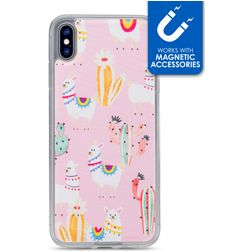 My Style Magneta iPhone XS Max TPU (flexibel) Backcover - Pink Alpaca