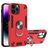 Mobigear Armor Ring iPhone 14 Pro Max Hülle Hardcase Backcover Stoßfest mit Ringhalter - Rot