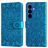 Mobigear Sunflower Samsung Galaxy S26 Hülle Klapphülle Geldbörse - Blau