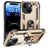 Mobigear Armor Ring iPhone 15 Hülle Hardcase Backcover Stoßfest mit Ringhalter - Gold
