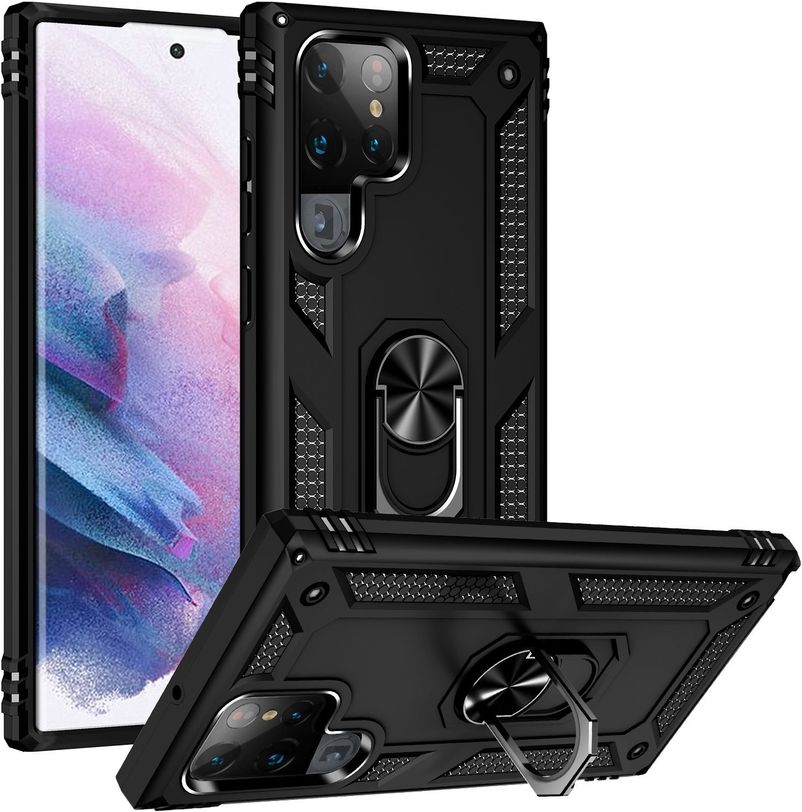 Mobigear Armor Ring Samsung Galaxy S22 Ultra Hülle Hardcase Backcover ...
