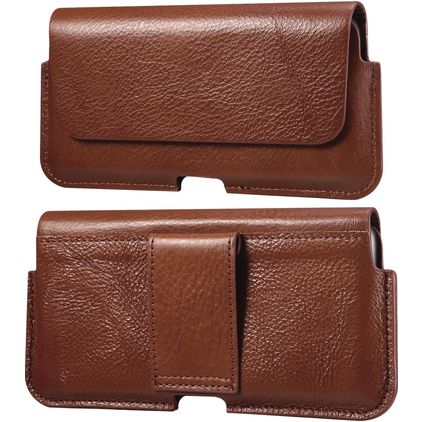 Mobigear Deluxe Belt Gürteltasche (max 16,5 cm x 8,5 cm) - Gürtelclip - Holster - Braun