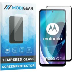 Mobigear Premium Motorola Moto G71 5G Panzerglas Gehärtetes Glas Displayschutz - Hüllenfreundlich - Schwarz