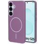 Mobiparts Slim Line Samsung Galaxy S25 MagSafe Hülle Hardcase Backcover - Imperial Purple