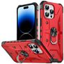 Mobigear Armor Ring iPhone 14 Pro Max Hülle Hardcase Backcover Stoßfest mit Ringhalter - Rot