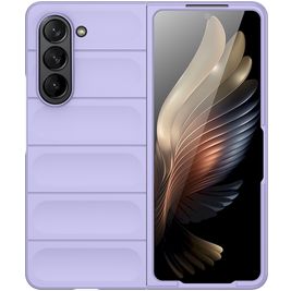 Mobigear Bumpy Samsung Galaxy Z Fold 5 Hülle Flexibles TPU Backcover - Lila