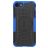 Mobigear Tire iPhone SE (2022) Hülle Hardcase Backcover Stoßfest mit Ständer - Schwarz / Blau