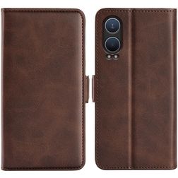 Mobigear Slim Magnet OnePlus Nord CE 4 Lite Hülle Klapphülle Geldbörse - Braun
