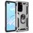 Mobigear Armor Ring Huawei P40 Hülle Hardcase Backcover Stoßfest mit Ringhalter - Silber