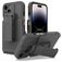 Mobigear Explorer iPhone 14 Pro Hülle Hardcase Backcover Stoßfest mit Ständer - Grau