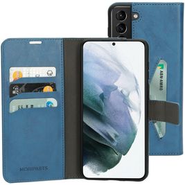 Mobiparts Classic Wallet Samsung Galaxy S21 Plus Hülle Klapphülle Geldbörse - Steel Blue