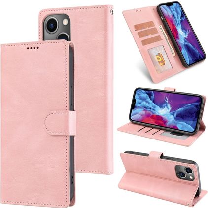 Mobigear Wallet iPhone 14 Plus Hülle Klapphülle Geldbörse - Roségold