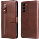 Mobigear Zipper Samsung Galaxy S23 Hülle Klapphülle Geldbörse - Braun