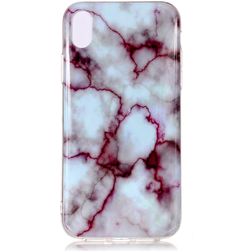 Mobigear Marble iPhone XS Max Hülle Flexibles TPU Backcover - Lila