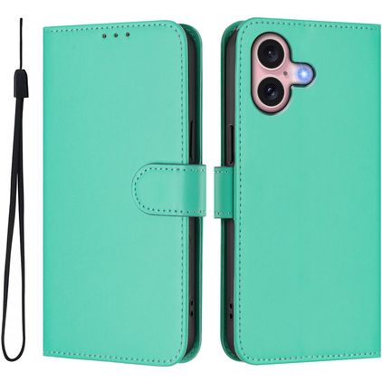 Mobigear Urban Wallet iPhone 16 Hülle Klapphülle Geldbörse - Grün