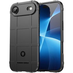 Mobigear Rugged Shield iPhone Air Hülle Flexibles TPU Backcover Stoßfest - Schwarz