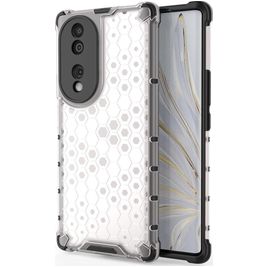 Mobigear Honeycomb HONOR 70 Hülle Hardcase Backcover Stoßfest - Weiß